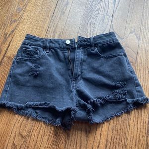 black pacsun jean shorts